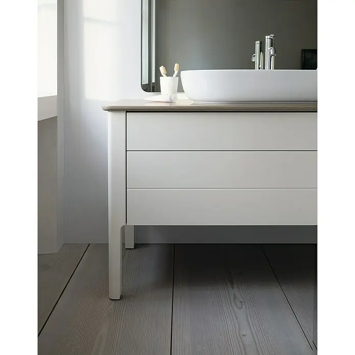 Duravit Luv Aufsatzwaschbecken - 80 x 40 cm, Mit schmutzabweisender Glasur, Hahnloch: Mitte, Ohne Überlauf, Weiß - Stimmungsaufnahme