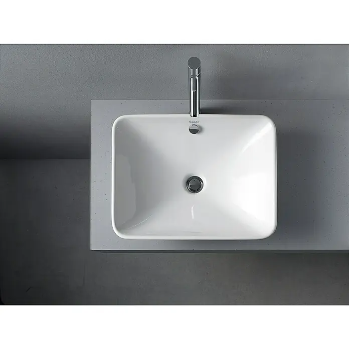 Duravit Bacino Aufsatzwaschbecken - 55 x 42 cm, Ohne Spezialglasur, Hahnloch: Ohne, Mit Überlauf, Weiß - Stimmungsaufnahme