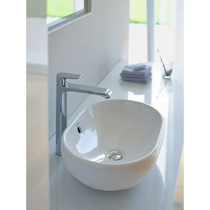 Duravit Aufsatzwaschbecken Foster - 49,5 x 35 cm, Ohne Spezialglasur, Hahnloch: Ohne, Mit Überlauf, Weiß - Stimmungsaufnahme