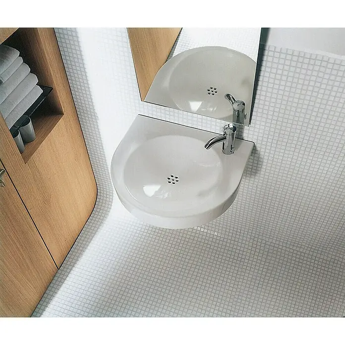 Duravit Architec Waschtisch Vital Med - 57,5 x 52 cm, Ohne Spezialglasur, Hahnloch: Rechts, Ohne Überlauf, Weiß - Stimmungsaufnahme