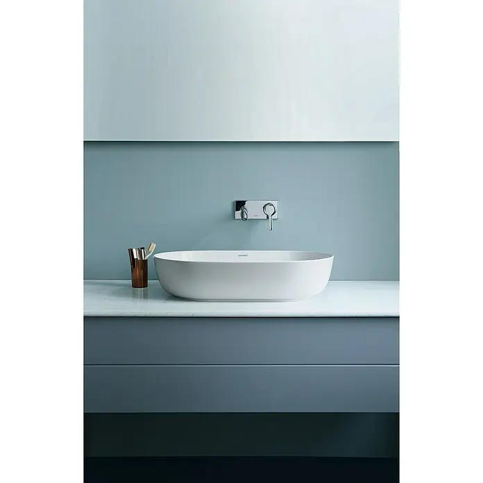 Duravit Luv Aufsatzwaschbecken - 60 x 40 cm, Ohne Spezialglasur, Hahnloch: Ohne, Ohne Überlauf, Weiß - Stimmungsaufnahme