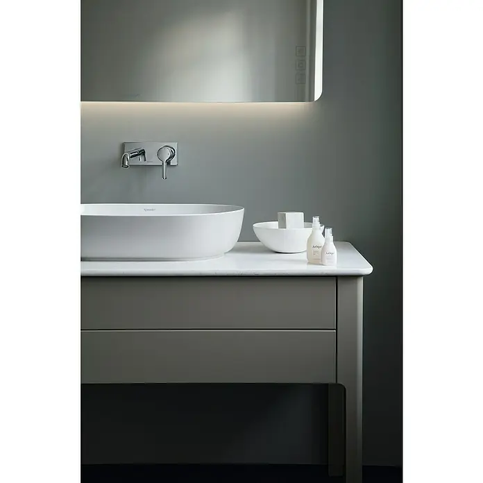 Duravit Luv Aufsatzwaschbecken - 60 x 40 cm, Ohne Spezialglasur, Hahnloch: Ohne, Ohne Überlauf, Weiß - Stimmungsaufnahme