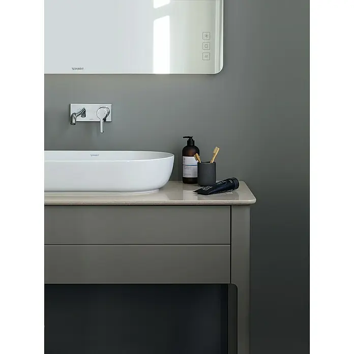 Duravit Luv Aufsatzwaschbecken - 60 x 40 cm, Ohne Spezialglasur, Hahnloch: Ohne, Ohne Überlauf, Weiß - Stimmungsaufnahme