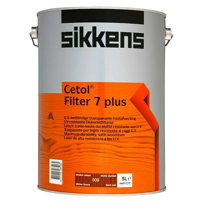 Lazura za zaštitu drva Cetol Filter 7 - Tamni hrast, 5 l - Pogled sprijeda