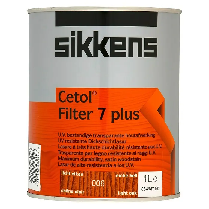 Lazura za zaštitu drva Cetol Filter 7 - Svijetli hrast, 1 l - Pogled sprijeda