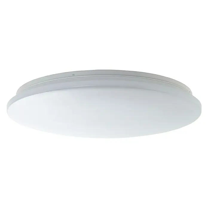 Plafón LED redondo Fábrica - 36 W, Ø x Al: 500 mm x 7 cm, Blanco, Blanco cálido - Vista ascendente
