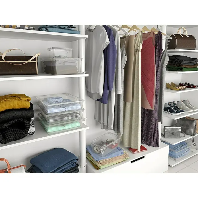 KIS Aufbewahrungsbox C Box Flat - L x B x H: 40 x 34 x 9 cm, Kunststoff, Transparent - Stimmungsaufnahme