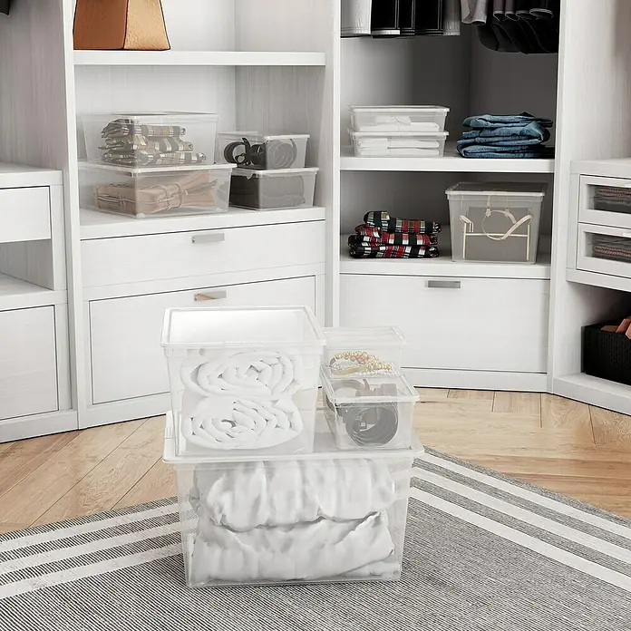 KIS Aufbewahrungsbox C Box Flat - L x B x H: 40 x 34 x 9 cm, Kunststoff, Transparent - Stimmungsaufnahme