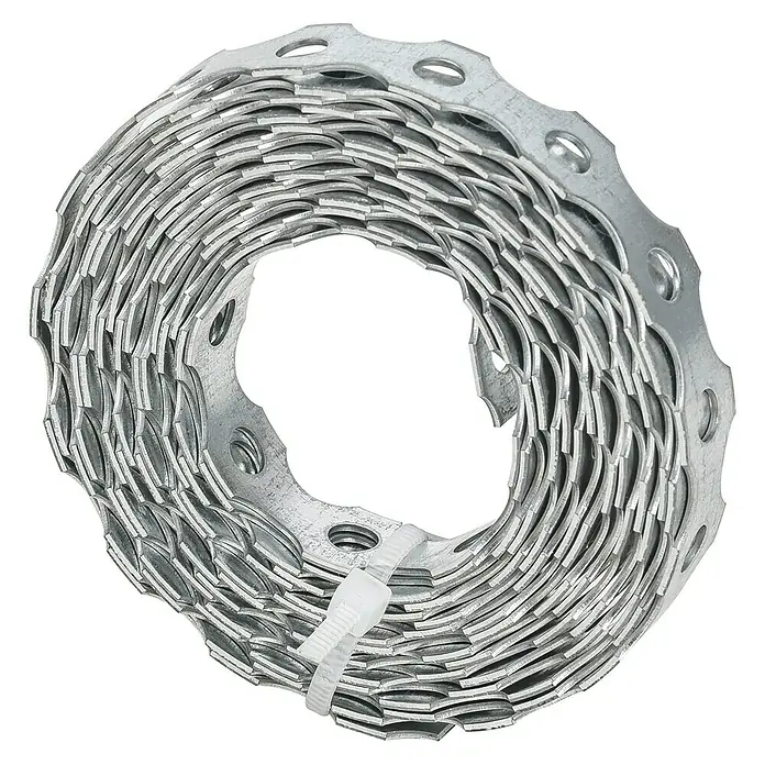 Stabilit Montageband - L x B: 3 m x 12 mm, Stärke: 0,9 mm, Verzinkt, Stahl - Diagonale Ansicht