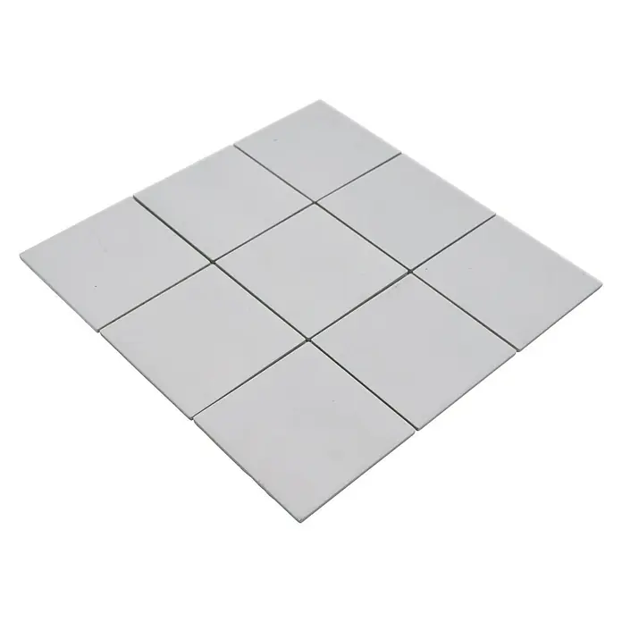 Mosaikfliese Quadrat RAT 200 - 29,8 x 29,8 cm, Weiß, Matt - Diagonale Ansicht
