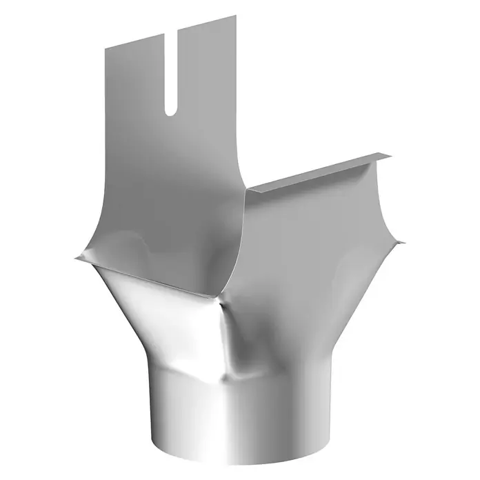 Sarei Rinnenstutzen - Nennweite: 85/80 mm, Zink - Diagonale Ansicht