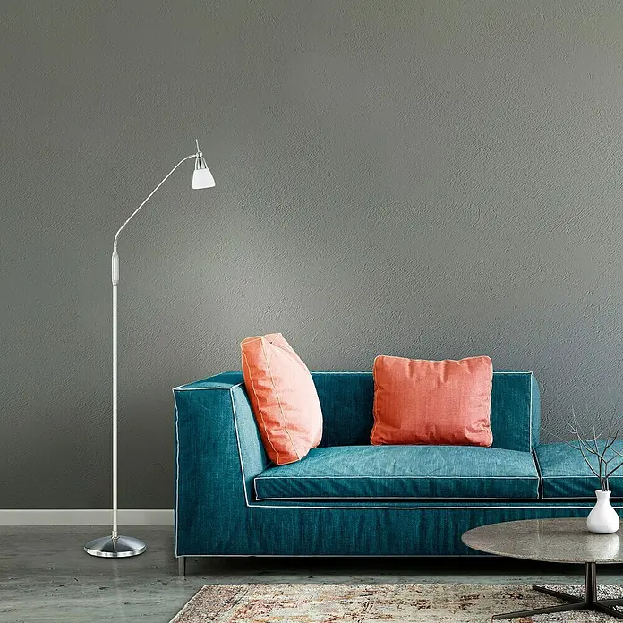 Paul Neuhaus Pino Stehleuchte - Warmweiß, Höhe: 163 cm, Silber, Weiß - Stimmungsaufnahme