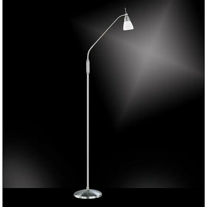 Paul Neuhaus Pino Stehleuchte - Warmweiß, Höhe: 163 cm, Silber, Weiß - Stimmungsaufnahme