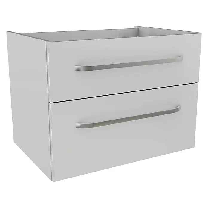 Camargue Star Wastafelonderkast - 69,4 x 48,9 x 51,8 cm, Zonder verlichting, Wit, Hoogglans - Diagonaal zicht