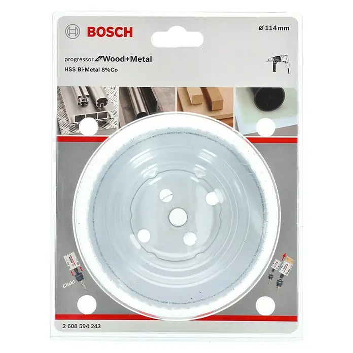 Bosch Professional Lochsäge progressor Wood+Metal - Durchmesser: 114 mm, HSS-Bimetall - Draufsicht