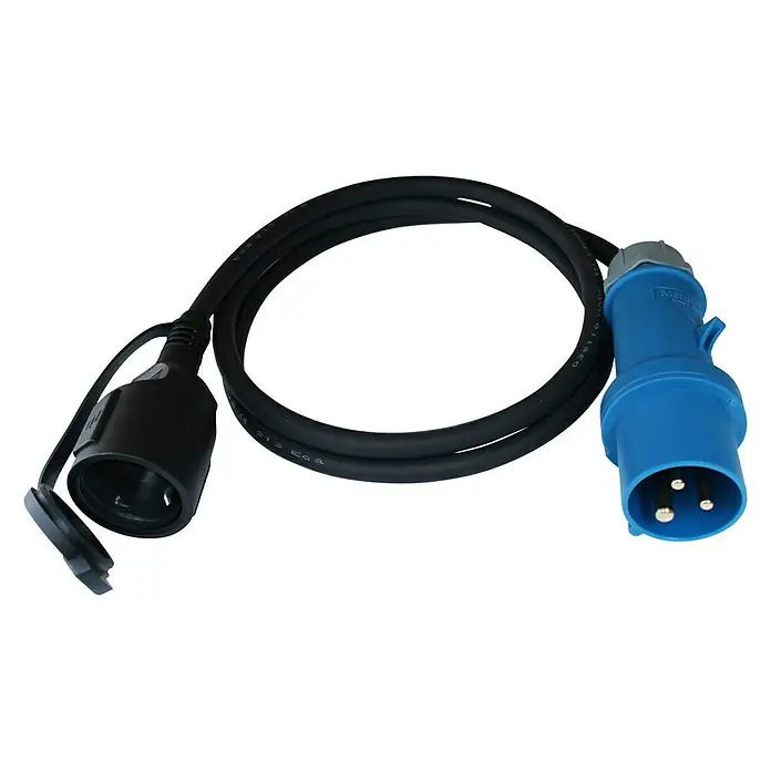 Mennekes CEE-Caravan-Adapterleitung - 16 A, 250 V, 3-polig, 1,5 m, CEE-Stecker - Ansicht von oben