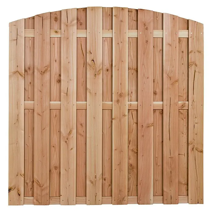 Tuinschermelement toog - 180 x 180 cm, Met boog, Roodbruin - Vooraanzicht