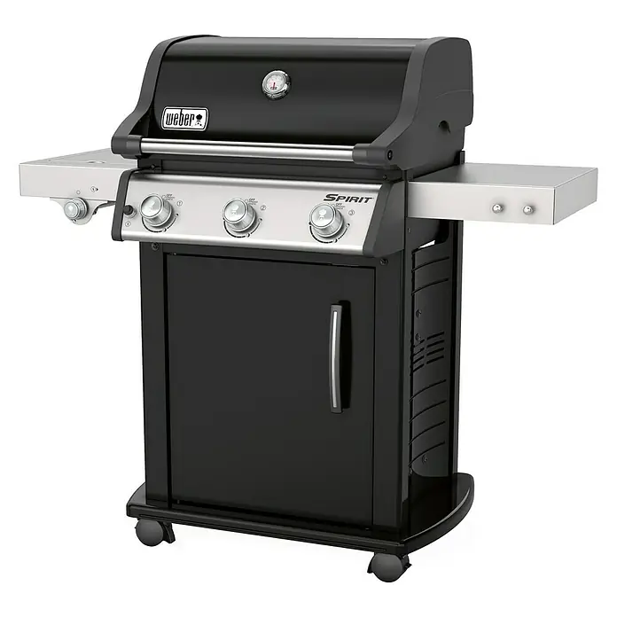 Weber Spirit Gasbarbecue E-325 GBS - Aantal branders: 3, Hoofdgrilloppervlak: 61 x 45 cm, 9,38 kW - Diagonaal zicht