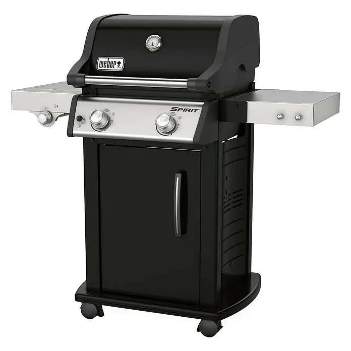 Weber Spirit Gasbarbecue E-225 GBS - Aantal branders: 2, Hoofdgrilloppervlak: 52 X 45 cm, 7,7 kW - Diagonaal zicht