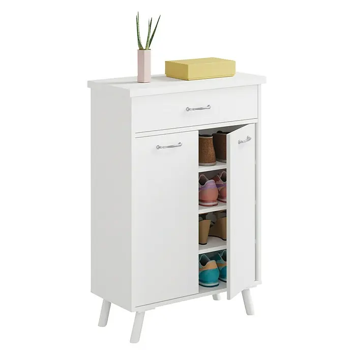 Muebles Pitarch Zapatero Valentina - L x An x Al: 35 x 65 x 99 cm, Blanco - Vista angular