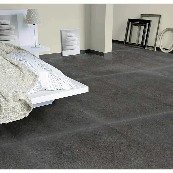 Tarkett Suelo de vinilo autoadhesivo Venezia Black - 61 cm x 30,5 cm x 2 mm - Foto ambiente