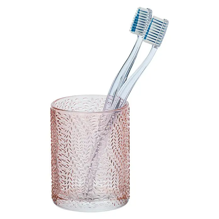 Wenko Vetro Čaša za kupaonicu - Staklo, Roze boje - Pogled sprijeda