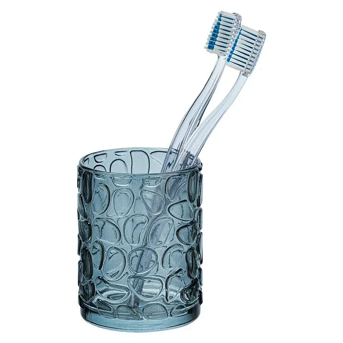 Wenko Vetro Vaso de encimera - Vidrio, Gris - Vista frontal