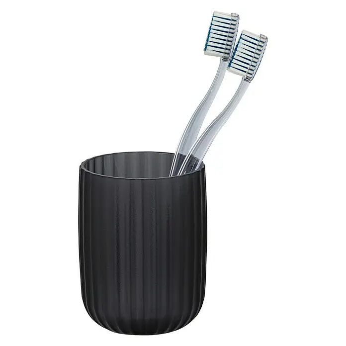 Wenko Agropoli Vaso de encimera - Plástico, Negro - Vista frontal