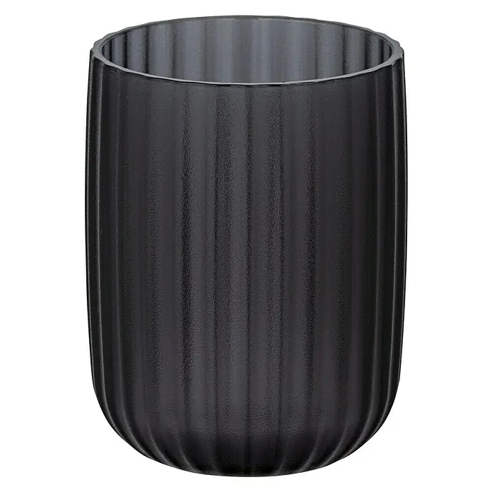 Wenko Agropoli Vaso de encimera - Plástico, Negro - Vista frontal