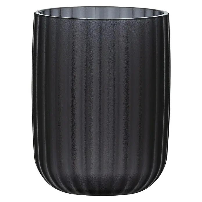 Wenko Agropoli Vaso de encimera - Plástico, Negro - Vista frontal