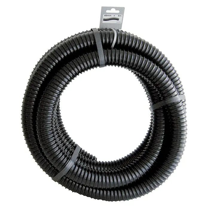 Ubbink Spiraalslang - Ø x l: 40 mm x 5 m, Zwart - Vooraanzicht