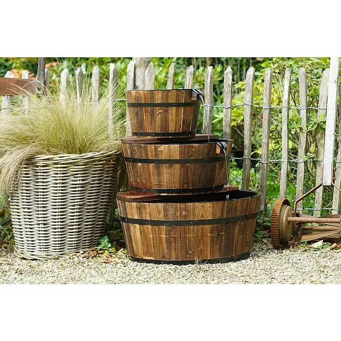 Ubbink AcquaArte Houten waterornament - Hout, Bruin - Sfeeropname
