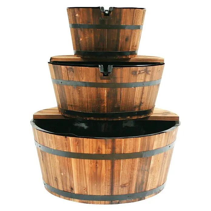 Ubbink AcquaArte Houten waterornament - Hout, Bruin - Vooraanzicht
