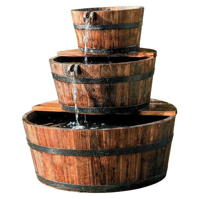Ubbink AcquaArte Houten waterornament - Hout, Bruin - Vooraanzicht