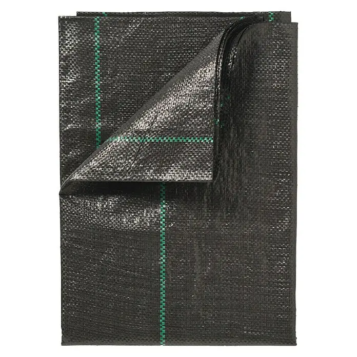 Nature Anti-worteldoek - 1 x 10 m, Zwart - Top-down weergave