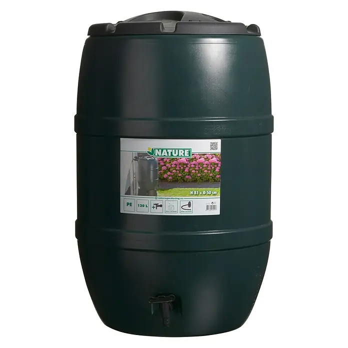 Nature Regenton - Groen, 120 l - Vooraanzicht