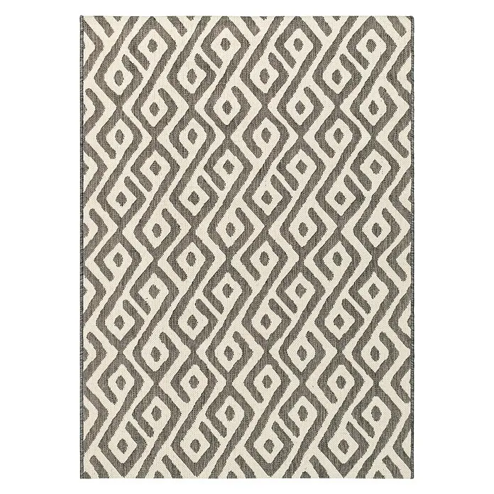 Alfombra Sun Etnic - Beige/Marrón, 230 x 160 cm, 100% Polipropileno - Vista superior