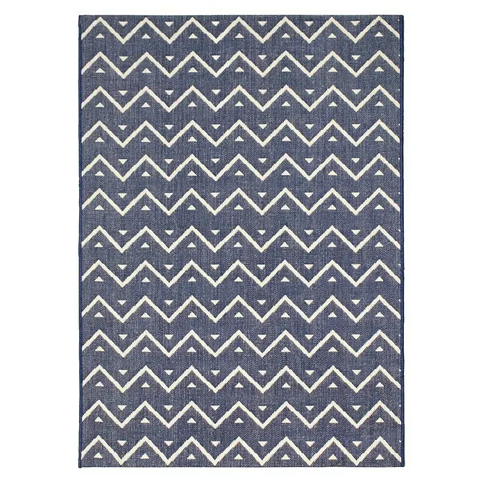 Alfombra Sun Ziggy - Azul, 230 x 160 cm, 100% Polipropileno - Vista superior
