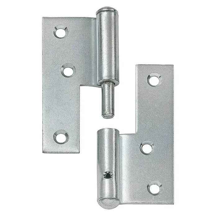 Stabilit Aushebescharnier - B x H: 65 x 80 mm, Stärke: 1,8 mm, Verzinkt, Rechts - Vorderansicht
