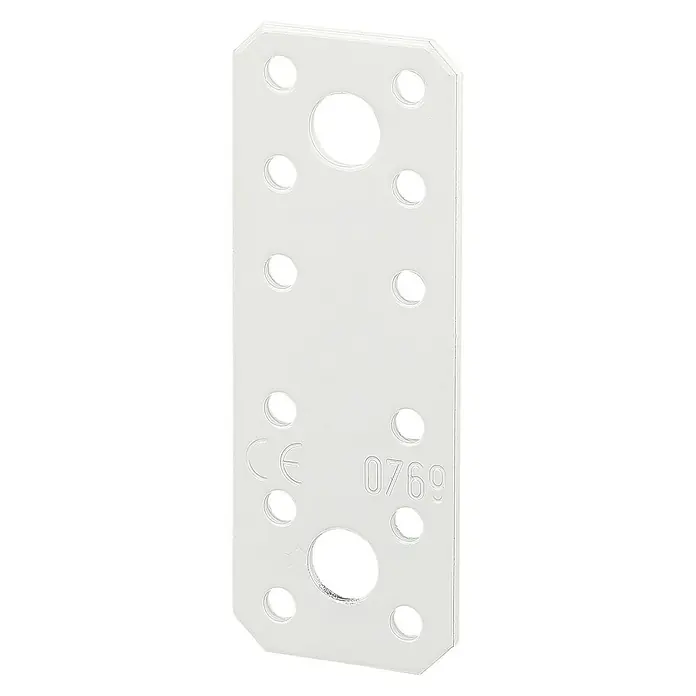 Stabilit Flachverbinder - 96 x 35 mm, Weiß, 1 Stk. - Diagonale Ansicht