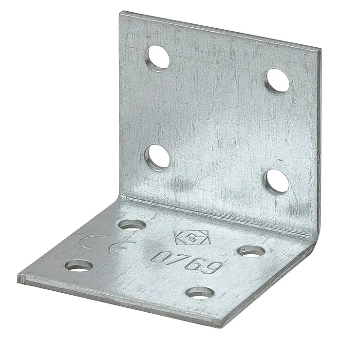 Stabilit Winkelverbinder - 40 x 40 x 40 mm, Stahl - Diagonale Ansicht