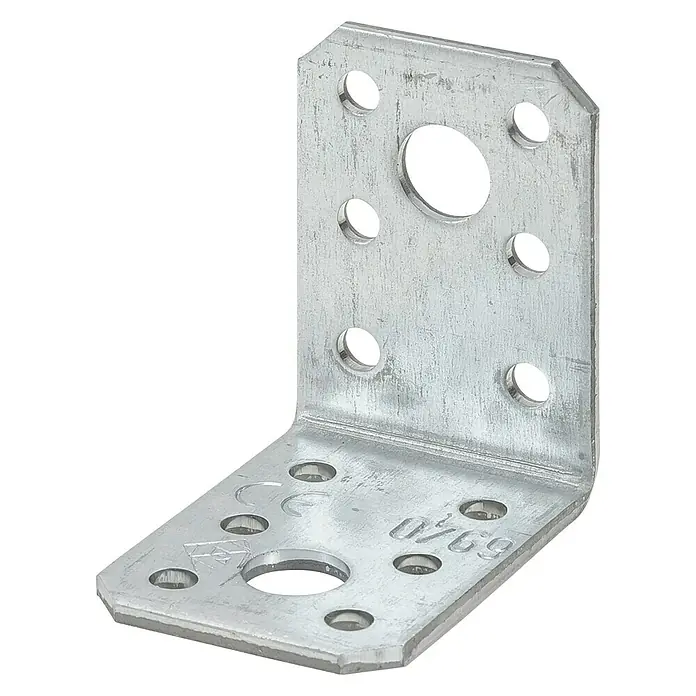 Stabilit Conector en ángulo - 50 x 50 x 35 mm, 1 ud., Zincado - Vista angular