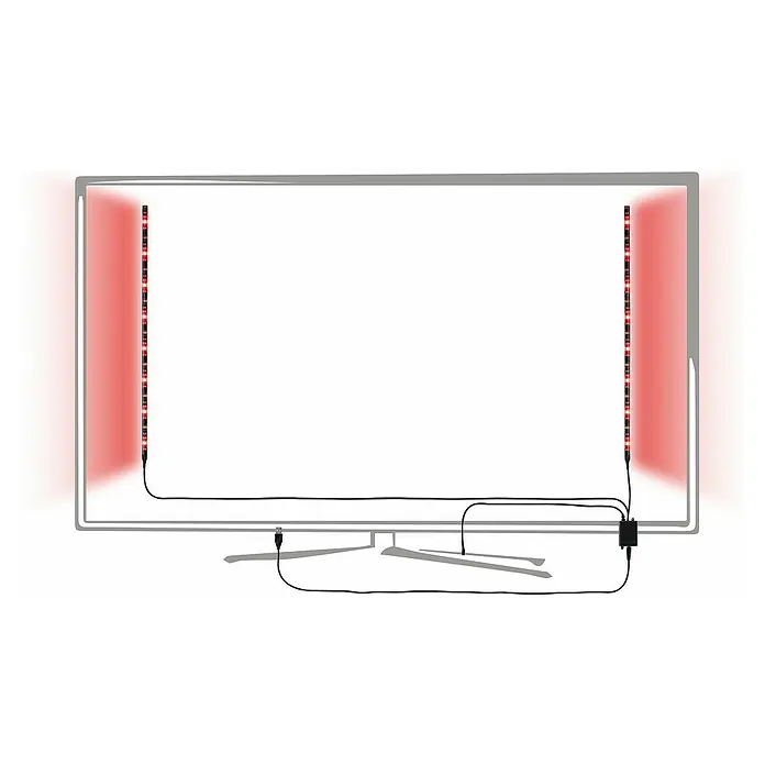 Paulmann LED-Band Function USB-Strip - Länge: 0,5 m, Schwarz, Lichtfarbe: RGB