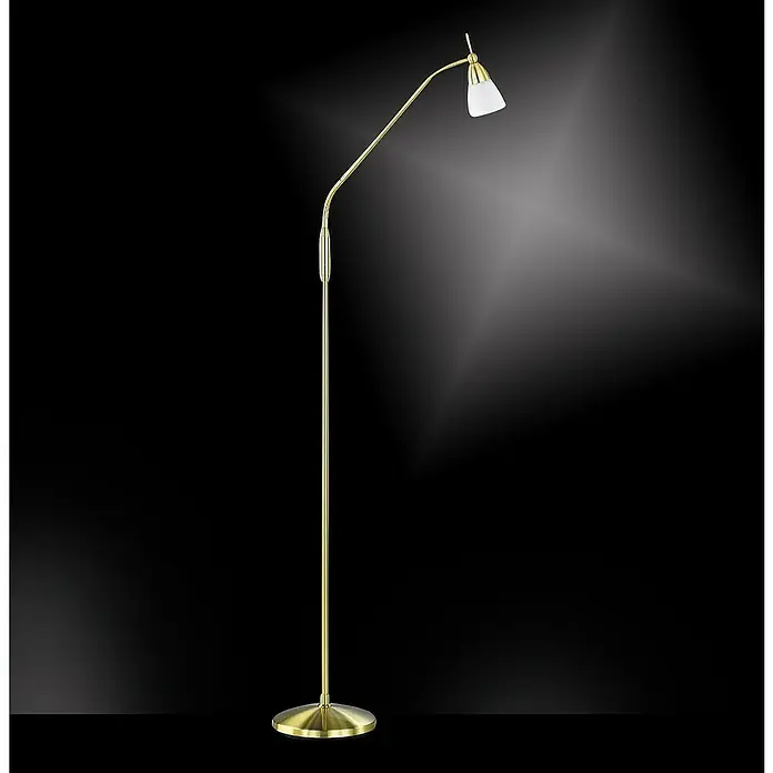 Paul Neuhaus Pino Stehleuchte - Warmweiß, Höhe: 163 cm, Gold, Weiß - Stimmungsaufnahme