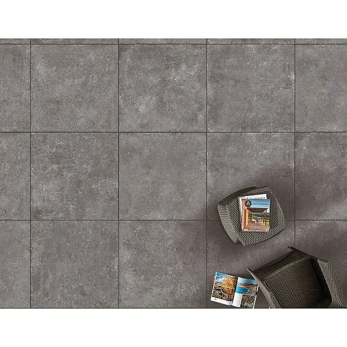 Terrassenfliese Cera 2.0 - 90 x 90 x 2 cm, Moon, Matt - Stimmungsaufnahme