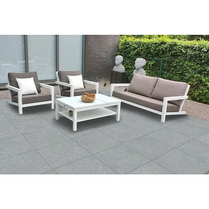 Terrassenfliese Cera 2.0 - 60 x 60 x 2 cm, Fortezza Diorite, Matt - Stimmungsaufnahme