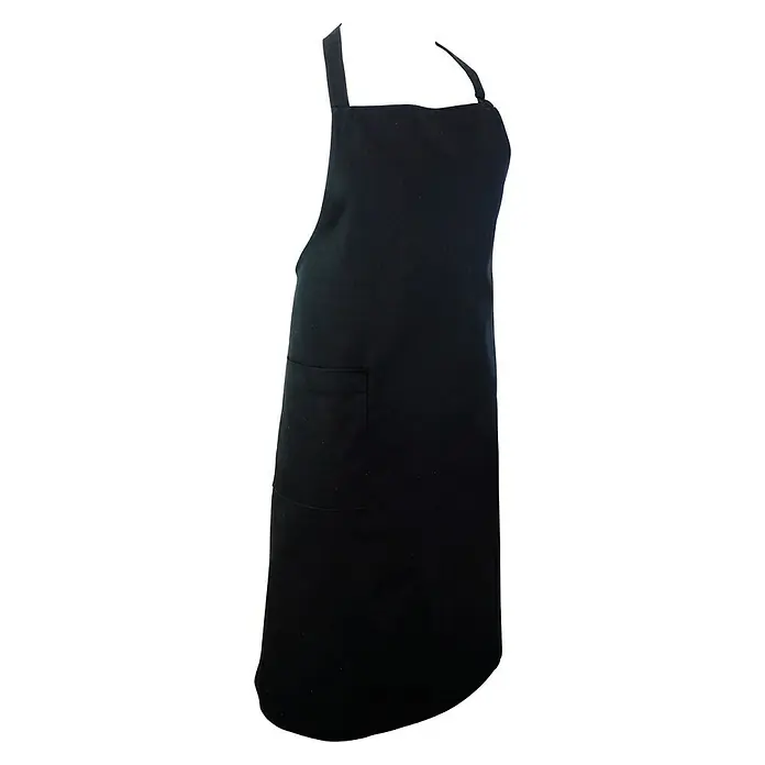 Grillschürze Basic - Baumwolle, Schwarz - Diagonale Ansicht