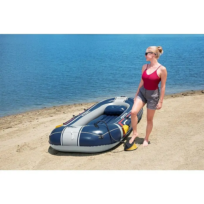 Bestway Gumeni čamac na napuhavanje Treck X3 - 307 x 126 x 39 cm, Prikladno za: 3+1 osobe, Nosiva sila: 270 kg - Proizvod u upotrebi