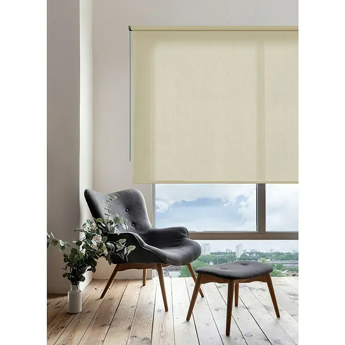 Estor enrollable Soft - An x Al: 100 x 250 cm, Beige - Foto ambiente