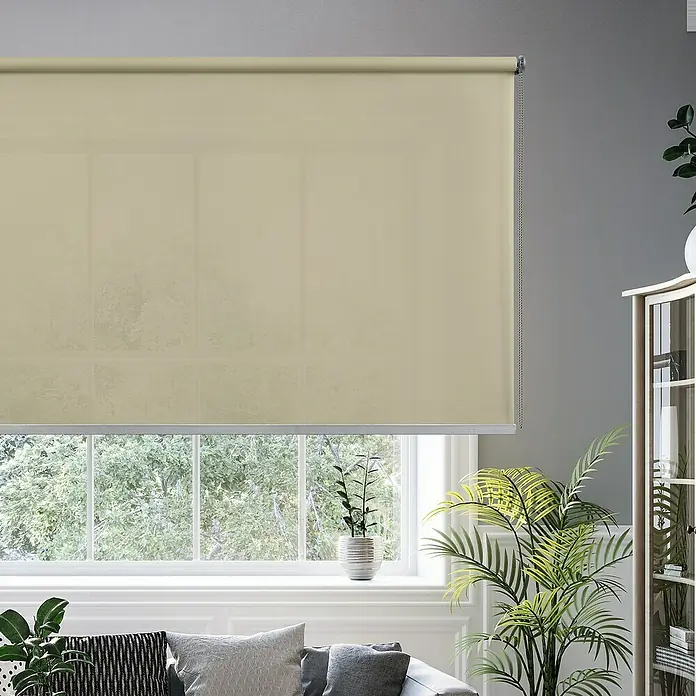 Estor enrollable Calm - An x Al: 180 x 250 cm, Piedra - Foto ambiente